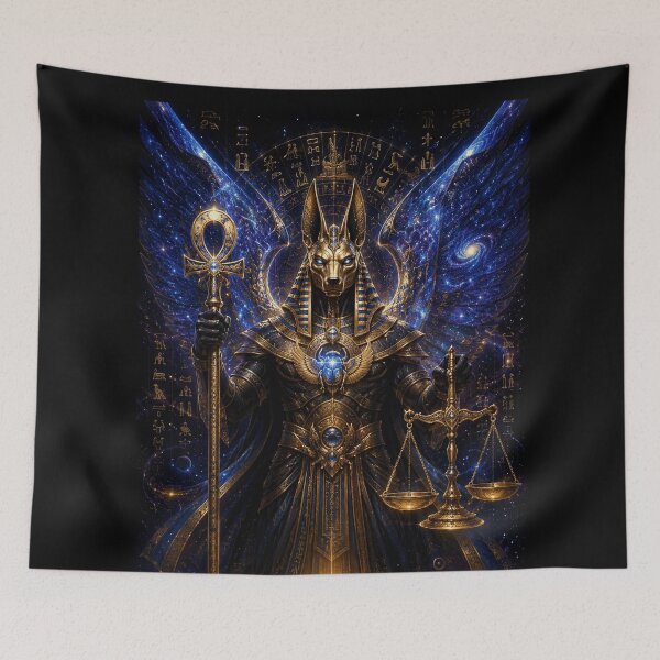 Item preview, Anubis Egyptian Galaxy Cosmic Art designed and sold by ThePixelMind.