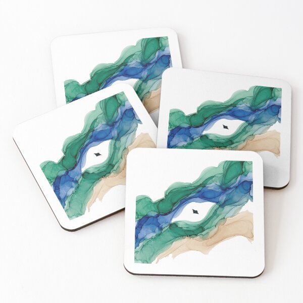 Item preview, Modern Abstract Belize Marine Shapes designed and sold by DuckOddity.