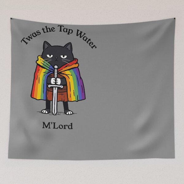 Item preview, Twas the Tap Water M'Lord Annoyed Cat Knight designed and sold by d247.