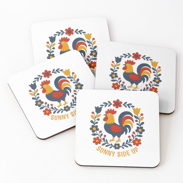Item preview, Scandinavian Folk Art Rooster Sunny Side Up designed and sold by AntiqueImages.