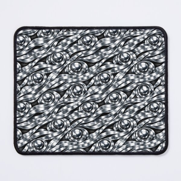 Item preview, Futuristic Metallic Flow – Silverr Seamless Pattern designed and sold by RBBHovi.