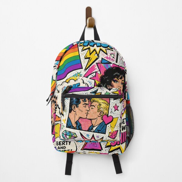 Item preview, Busy Campy Cartoon Pride Comic Pattern designed and sold by BeJolley.