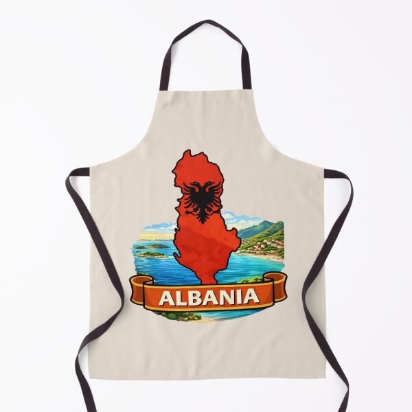 Item preview, Albania Map - Riviera Coast Balkans designed and sold by Myra365Art.