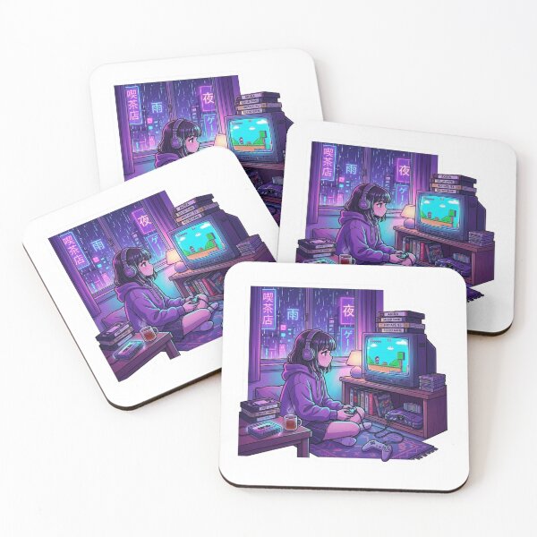 Item preview, Pixel Rain Night Drive Sticker designed and sold by RDcollections.