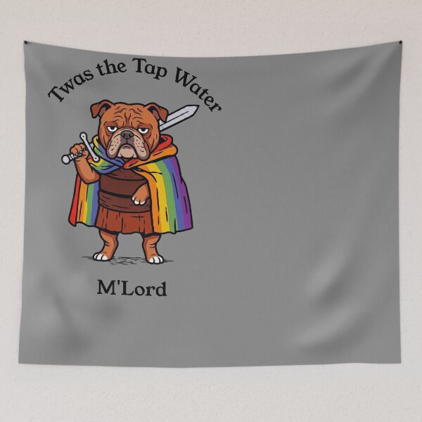 Item preview, Twas the Tap Water M'Lord Bulldog Rainbow Cape designed and sold by d247.