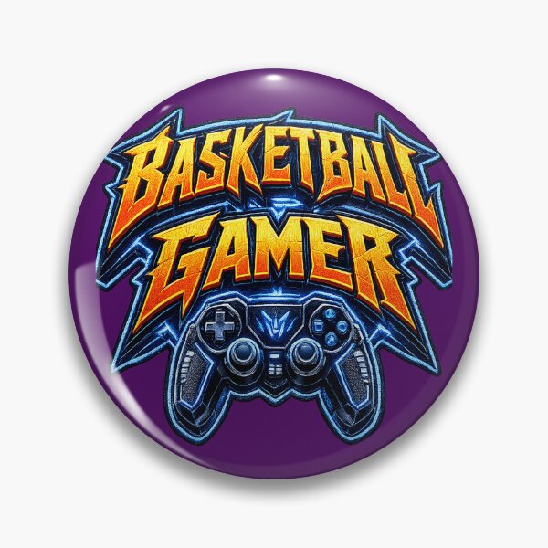 Item preview, ⚡GAMER BASKETBALL GEEK NERD RETRO PRINT designed and sold by Atelier RLGS.