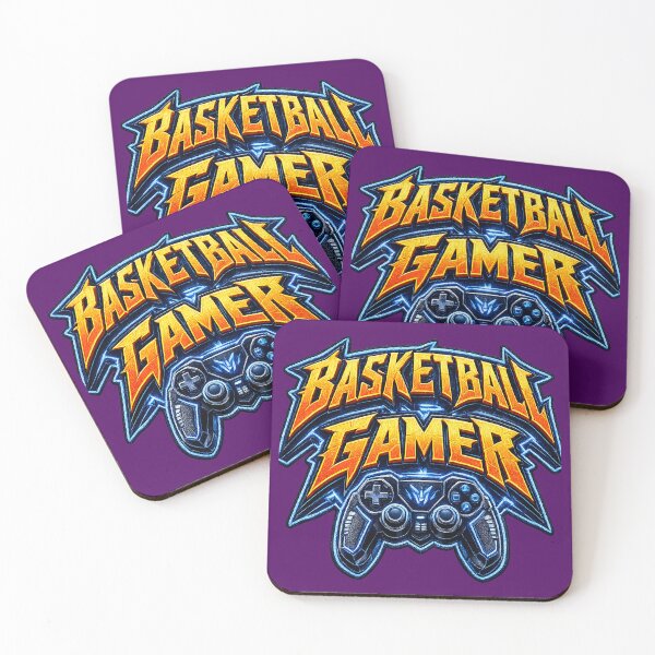 Item preview, ⚡GAMER BASKETBALL GEEK NERD RETRO PRINT designed and sold by Atelier RLGS.