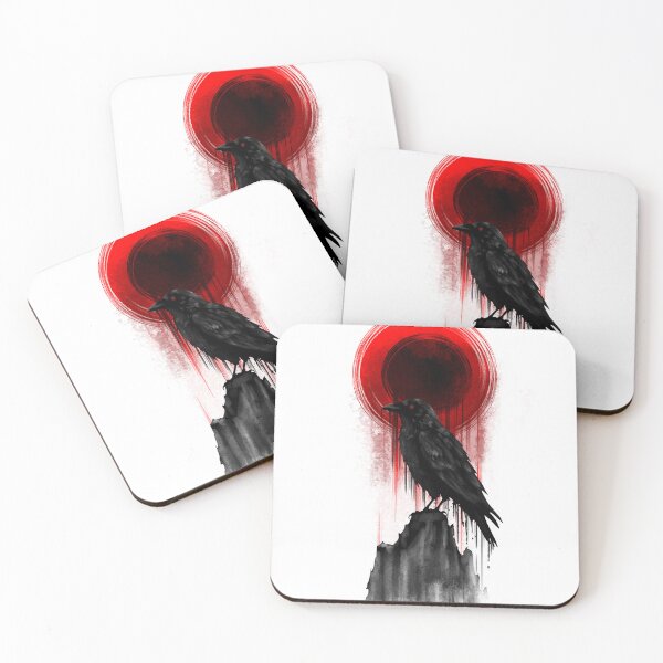 Item preview, Raven Eclipse | Gothic Crow Under Blood Moon designed and sold by Ola-urb.