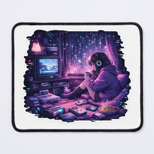 Item preview, Pixel Rain Night Drive Sticker designed and sold by RDcollections.