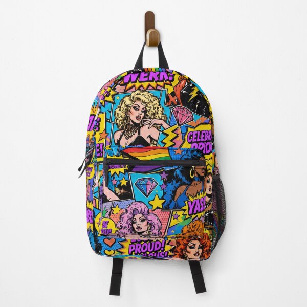 Item preview, Colorful Drag Queens Comic Pop Art Pride Pattern designed and sold by BeJolley.