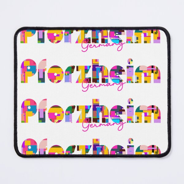 Item preview, Pforzheim, Germany, Vibrant Abstract City Typography Art designed and sold by Wanderful-roads.