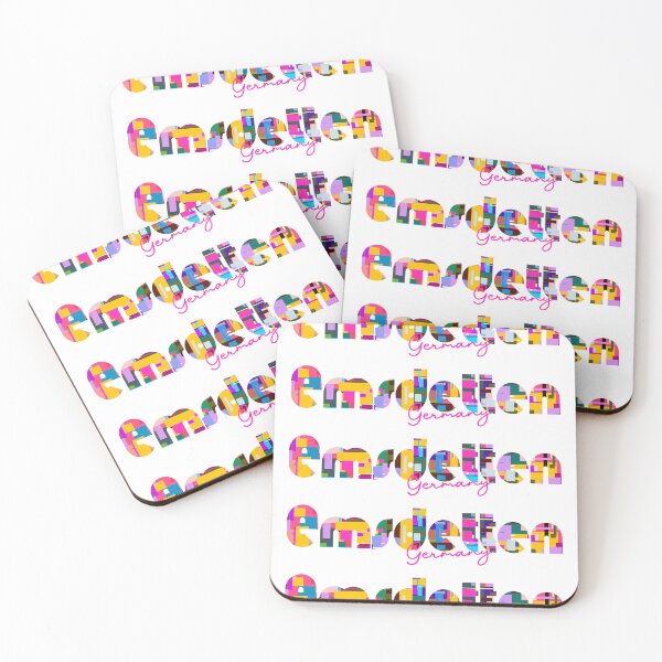 Item preview, Emsdetten, Germany, Vibrant Abstract City Typography Art designed and sold by Wanderful-roads.
