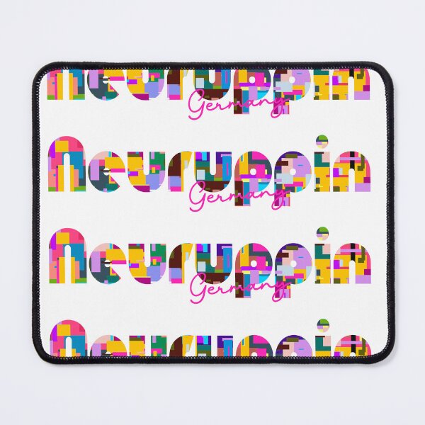 Item preview, Neuruppin, Germany, Vibrant Abstract City Typography Art designed and sold by Wanderful-roads.