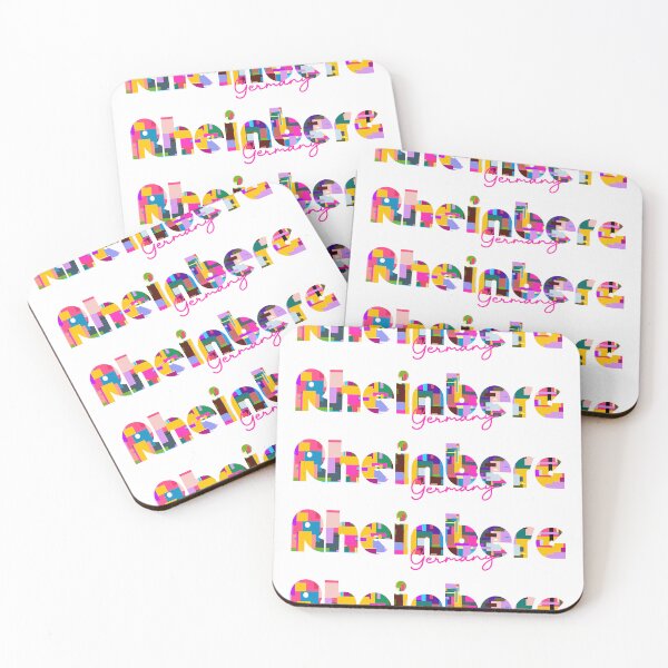 Item preview, Rheinberg, Germany, Vibrant Abstract City Typography Art designed and sold by Wanderful-roads.