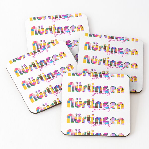 Item preview, Nürtingen, Germany, Vibrant Abstract City Typography Art designed and sold by Wanderful-roads.