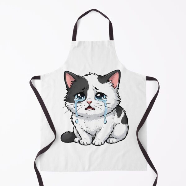 Item preview, Crying black and white kitten with big tears designed and sold by By:MarcinK.