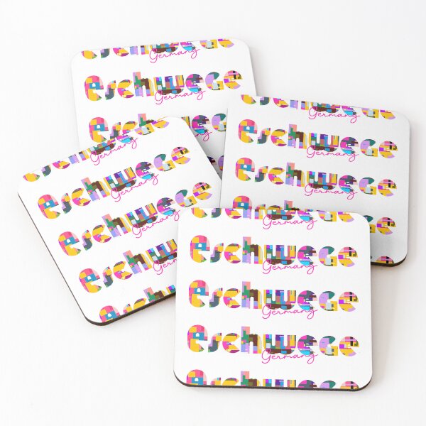 Item preview, Eschwege, Germany, Vibrant Abstract City Typography Art designed and sold by Wanderful-roads.