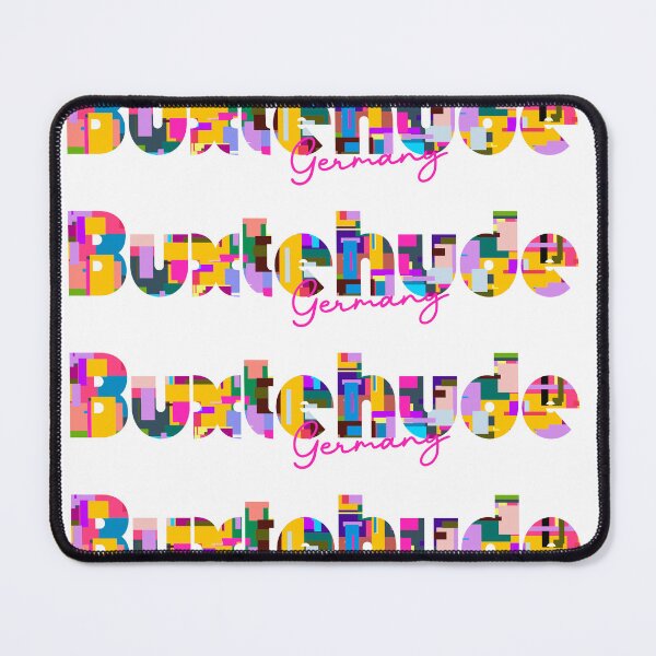 Item preview, Buxtehude, Germany, Vibrant Abstract City Typography Art designed and sold by Wanderful-roads.