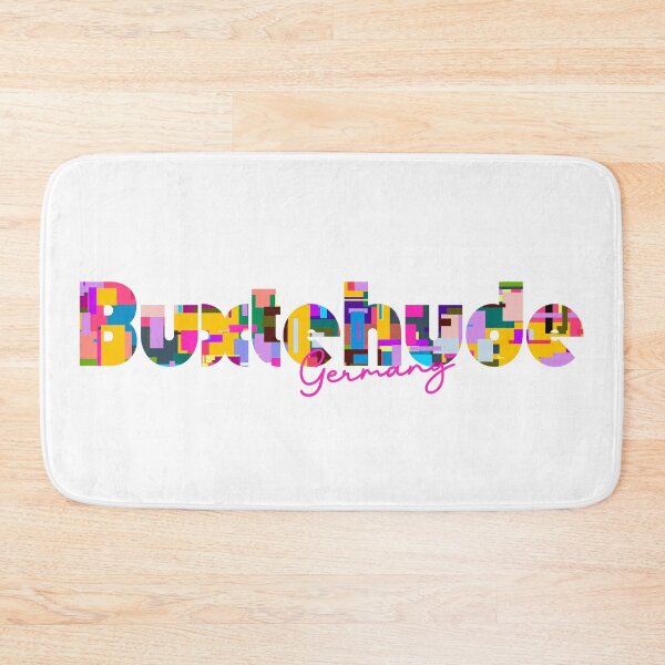 Item preview, Buxtehude, Germany, Vibrant Abstract City Typography Art designed and sold by Wanderful-roads.