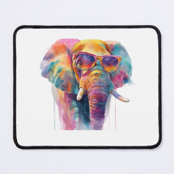 Item preview, Colorful elephant with big ears and sunglasses designed and sold by OutOfTheBubble.
