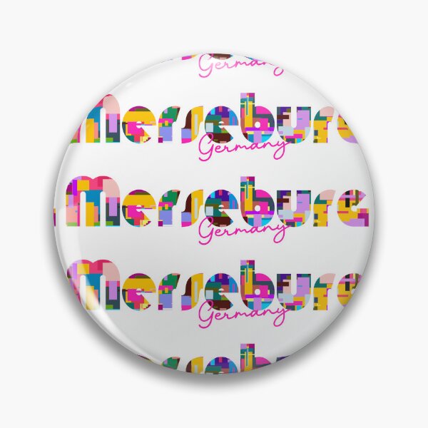 Item preview, Merseburg, Germany, Vibrant Abstract City Typography Art designed and sold by Wanderful-roads.