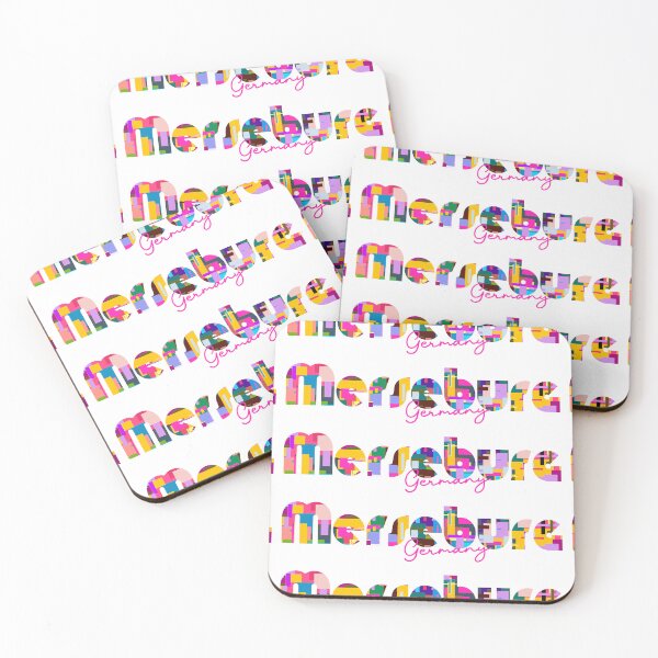 Item preview, Merseburg, Germany, Vibrant Abstract City Typography Art designed and sold by Wanderful-roads.