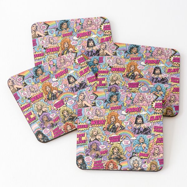 Item preview, Pastel Pride Comic Pop Art Drag Queens Print designed and sold by BeJolley.