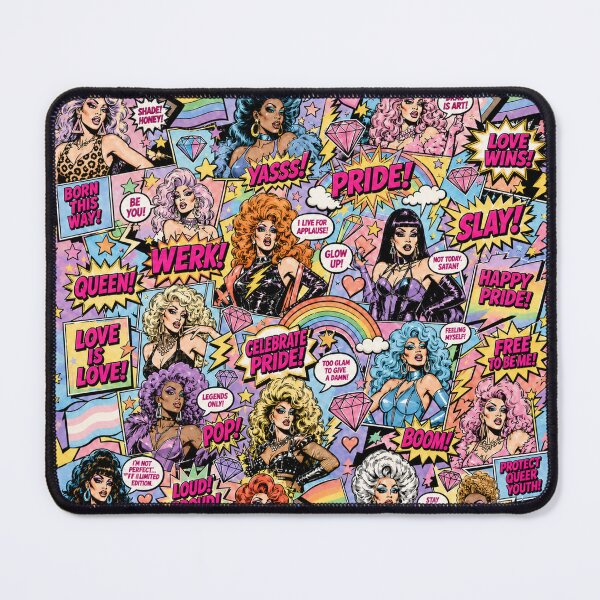 Item preview, Pastel Pride Comic Pop Art Drag Queens Print designed and sold by BeJolley.