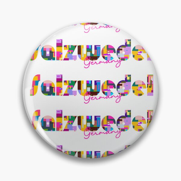 Item preview, Salzwedel, Germany, Vibrant Abstract City Typography Art designed and sold by Wanderful-roads.
