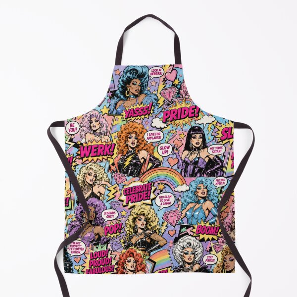 Item preview, Pastel Pride Comic Pop Art Drag Queens Print designed and sold by BeJolley.