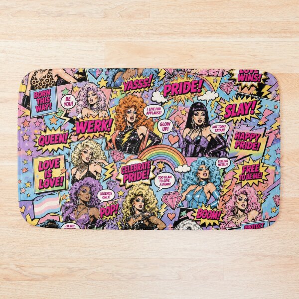 Item preview, Pastel Pride Comic Pop Art Drag Queens Print designed and sold by BeJolley.