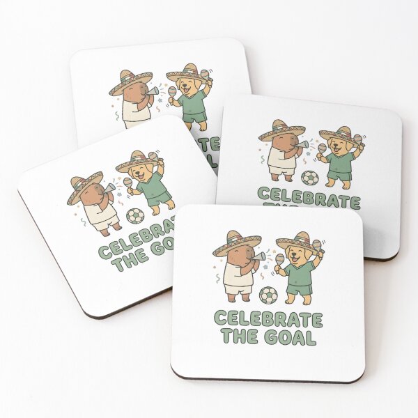 Item preview, Celebrate The Goal Capybara Dog Sombrero Soccer designed and sold by laughingshirts.