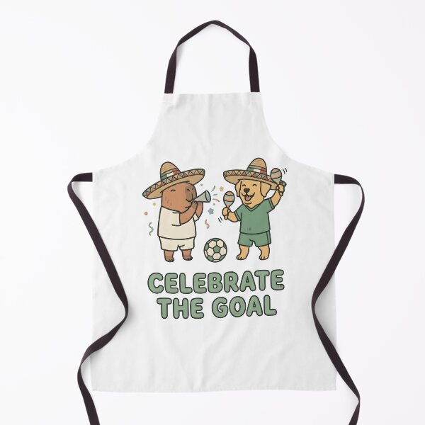 Item preview, Celebrate The Goal Capybara Dog Sombrero Soccer designed and sold by laughingshirts.
