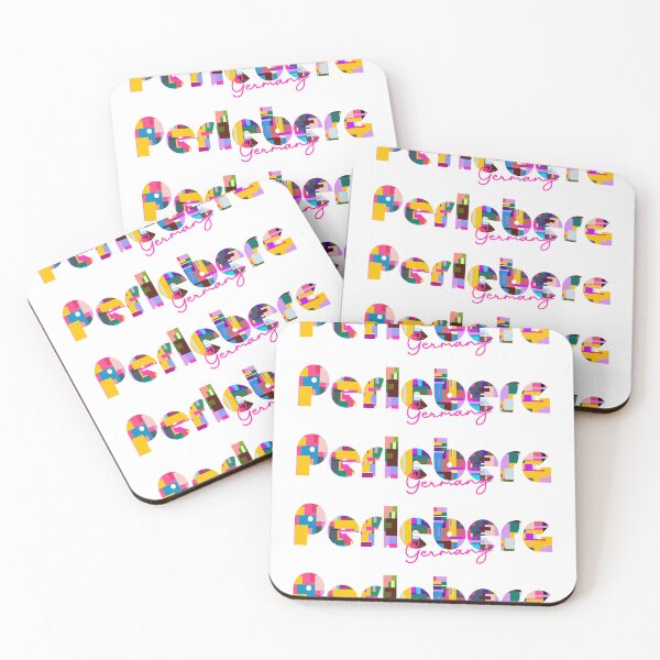 Item preview, Perleberg, Germany, Vibrant Abstract City Typography Art designed and sold by Wanderful-roads.