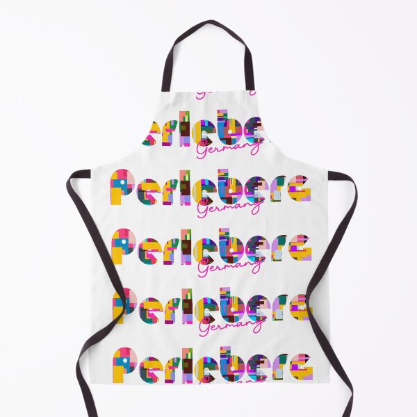 Item preview, Perleberg, Germany, Vibrant Abstract City Typography Art designed and sold by Wanderful-roads.