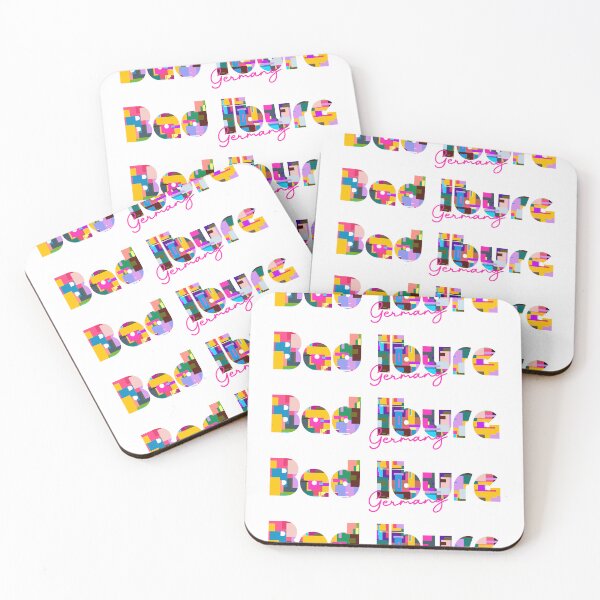 Item preview, Bad Iburg, Germany, Vibrant Abstract City Typography Art designed and sold by Wanderful-roads.