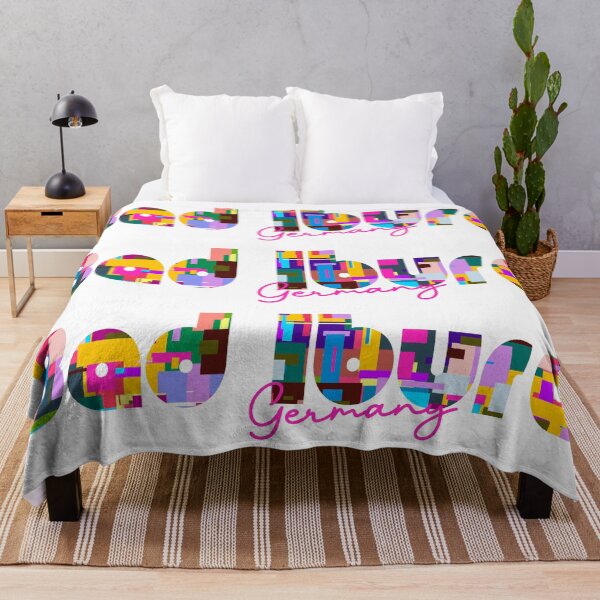 Item preview, Bad Iburg, Germany, Vibrant Abstract City Typography Art designed and sold by Wanderful-roads.