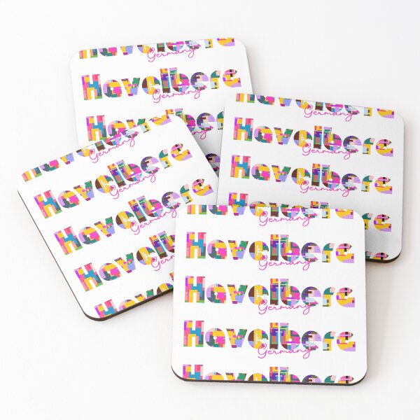 Item preview, Havelberg, Germany, Vibrant Abstract City Typography Art designed and sold by Wanderful-roads.