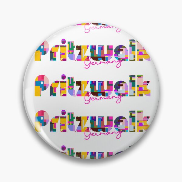 Item preview, Pritzwalk, Germany, Vibrant Abstract City Typography Art designed and sold by Wanderful-roads.