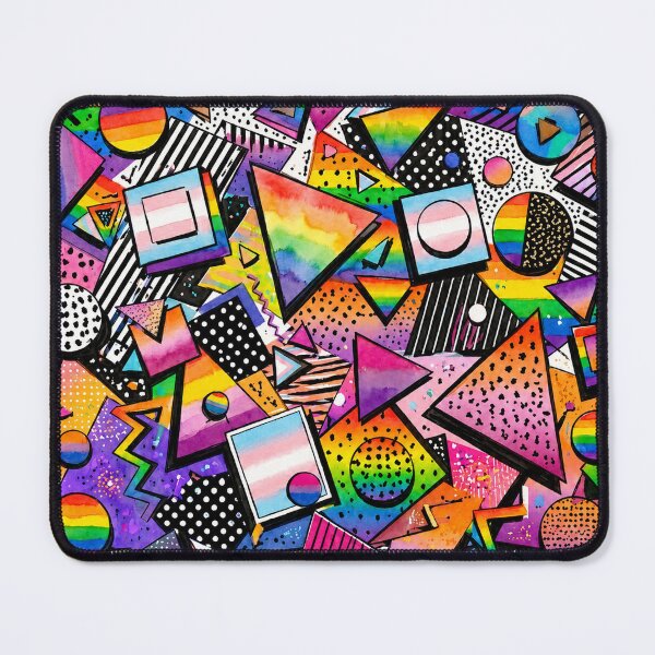 Item preview, 80s Geometric Pride Rainbow Watercolor Pattern designed and sold by BeJolley.