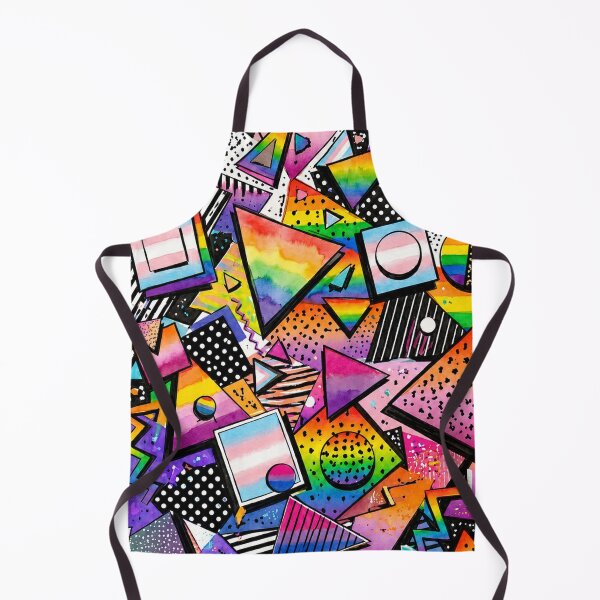 Item preview, 80s Geometric Pride Rainbow Watercolor Pattern designed and sold by BeJolley.