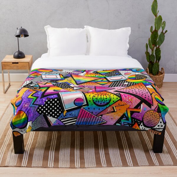 Item preview, 80s Geometric Pride Rainbow Watercolor Pattern designed and sold by BeJolley.