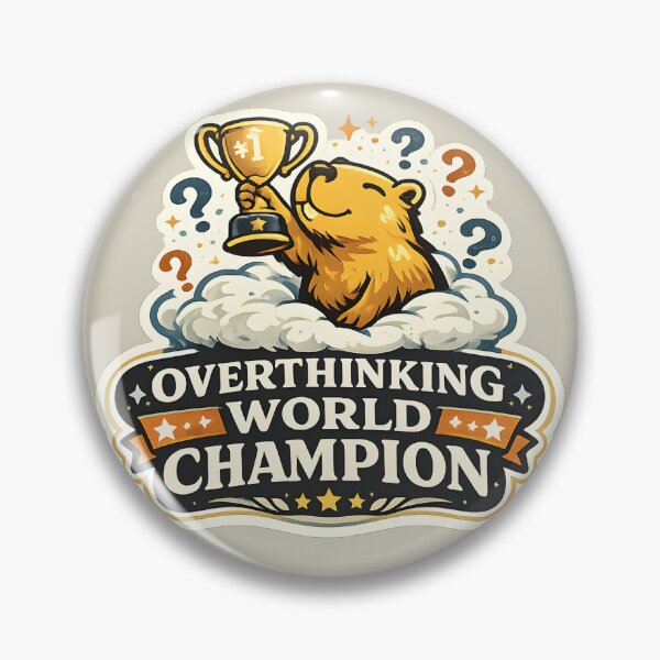 Item preview, Overthinking World Champion Capybara Shirt  Funny Anxiety Humor Design  Relatable Introvert Meme Gift  Cute Capybara Trophy Winner designed and sold by  Artistry in Motion by MADsrecreation.