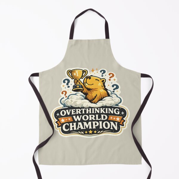 Item preview, Overthinking World Champion Capybara Shirt Funny Anxiety Humor Design Relatable Introvert Meme Gift Cute Capybara Trophy Winner designed and sold by Artistry in Motion by MADsrecreation.