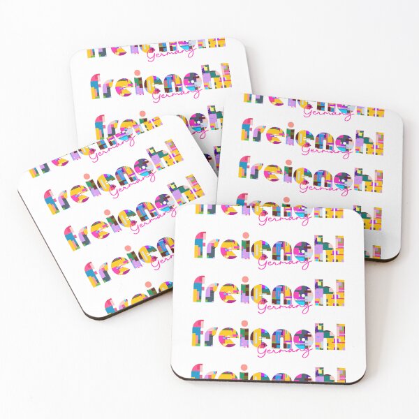Item preview, Freienohl, Germany, Vibrant Abstract City Typography Art designed and sold by Wanderful-roads.