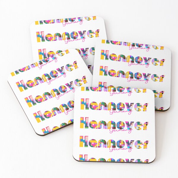 Item preview, Hannover, Germany, Vibrant Abstract City Typography Art designed and sold by Wanderful-roads.
