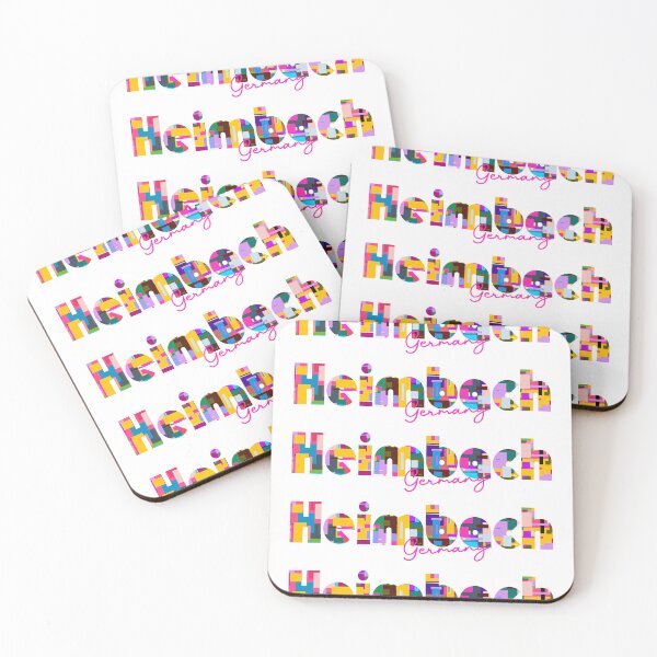 Item preview, Heimbach, Germany, Vibrant Abstract City Typography Art designed and sold by Wanderful-roads.