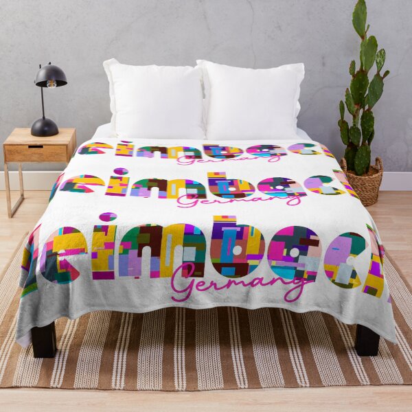 Item preview, Heimbach, Germany, Vibrant Abstract City Typography Art designed and sold by Wanderful-roads.