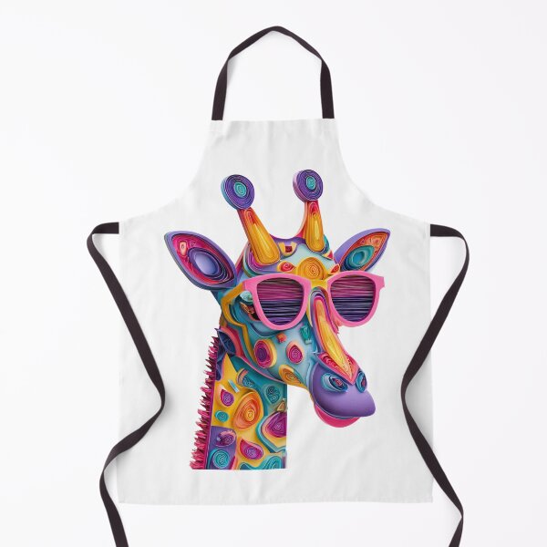 Item preview, Colorful giraffe with big ears and pink sunglasses designed and sold by OutOfTheBubble.