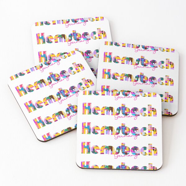 Item preview, Hemsbach, Germany, Vibrant Abstract City Typography Art designed and sold by Wanderful-roads.
